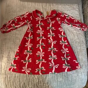 TBBC Christmas Holly Dress with Bows